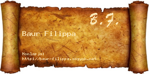 Baur Filippa névjegykártya